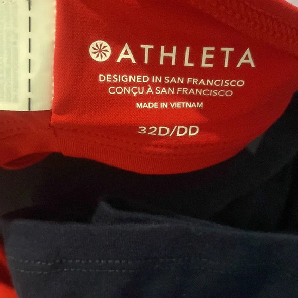 Athleta Womens Seascape Bra Tankini Red Size 32D/DD - Picture 5 of 6